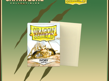 Dragon Shield: Standard Size Sleeves 100 count Matte - Ivory Online now