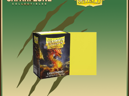 Dragon Shield: Standard Size Sleeves 100 count Dual Matte - Lightning For Sale