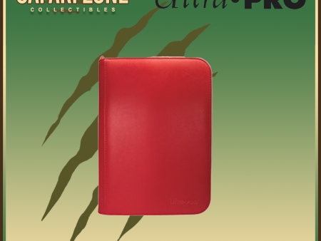 Ultra Pro: Zippered PRO Binder 4 Pocket - Red Sale