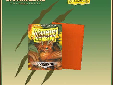 Dragon Shield: Standard Size Sleeves 100 count Matte - Tangerine on Sale