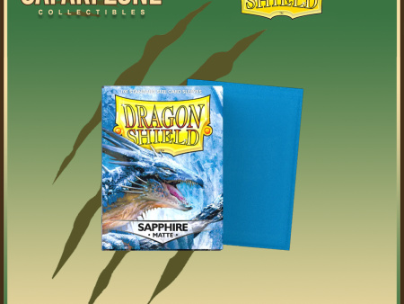 Dragon Shield: Standard Size Sleeves 100 count Matte - Sapphire on Sale