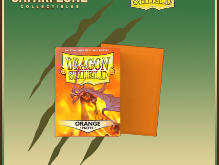 Dragon Shield: Standard Size Sleeves 100 count Matte - Orange on Sale