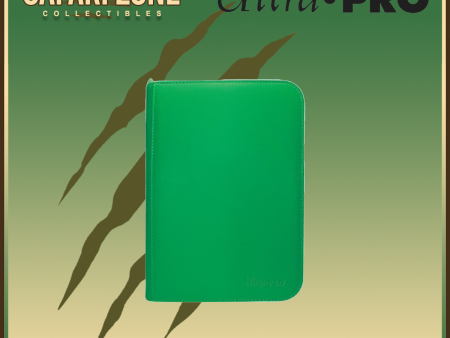 Ultra Pro: Zippered PRO Binder 4 Pocket - Green on Sale