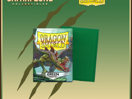 Dragon Shield: Standard Size Sleeves 100 count Matte - Green For Sale