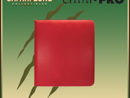 Ultra Pro: Zippered PRO Binder 12 Pocket - Red Online Sale