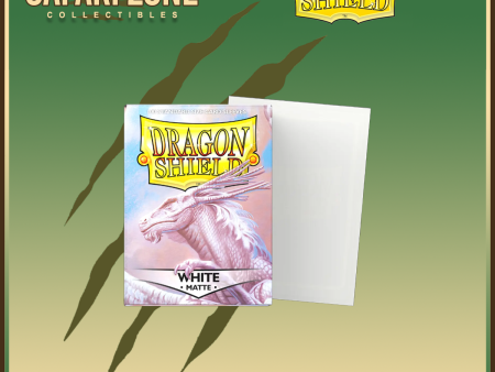 Dragon Shield: Standard Size Sleeves 100 count Matte - White Online