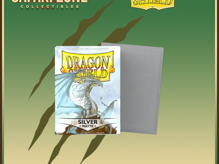 Dragon Shield: Standard Size Sleeves 100 count Matte - Silver For Cheap