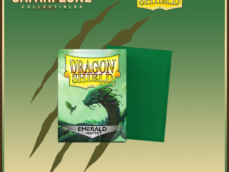 Dragon Shield: Standard Size Sleeves 100 count Matte - Emerald Green For Discount