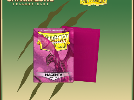 Dragon Shield: Standard Size Sleeves 100 count Matte - Magenta Supply