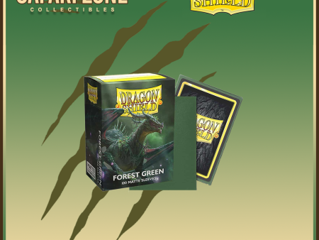 Dragon Shield: Standard Size Sleeves 100 count Matte - Forest Green Online