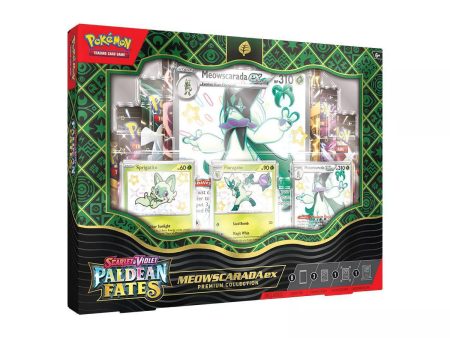 Paldean Fates Meowscarada Quaquaval ex Premium Collection Box (8 Packs, 10 Cards Per Pack) PRODUCT MAY VARY Cheap