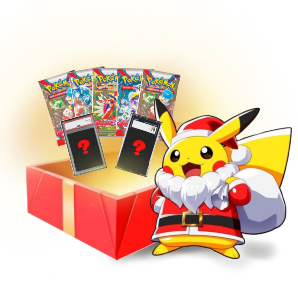 Caja Regalo | Carta PSA 10 o CGC 10 + 5 Sobres de Pokémon TCG | Santo Packs Online