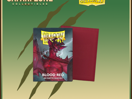 Dragon Shield: Standard Size Sleeves 100 count Matte - Blood Red on Sale