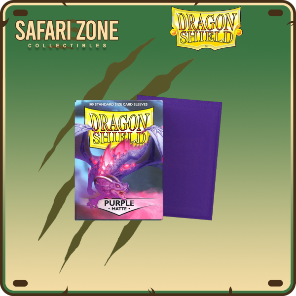 Dragon Shield: Standard Size Sleeves 100 count Matte - Purple Sale