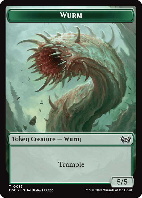 Wurm (0019)    Insect (0010) Double-Sided Token [Duskmourn: House of Horror Commander Tokens] Cheap