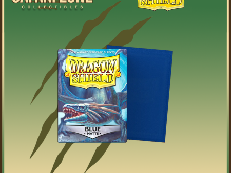 Dragon Shield: Standard Size Sleeves 100 count Matte - Blue Supply