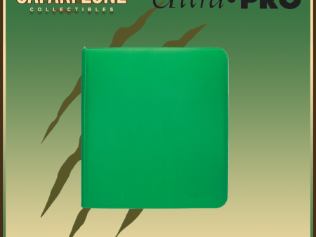 Ultra Pro: Zippered PRO Binder 12 Pocket - Green For Sale