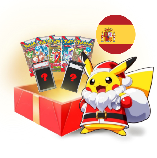 Caja Regalo | Carta PSA 10 o CGC 10 + 5 Sobres de Pokémon TCG | Santo Packs Online