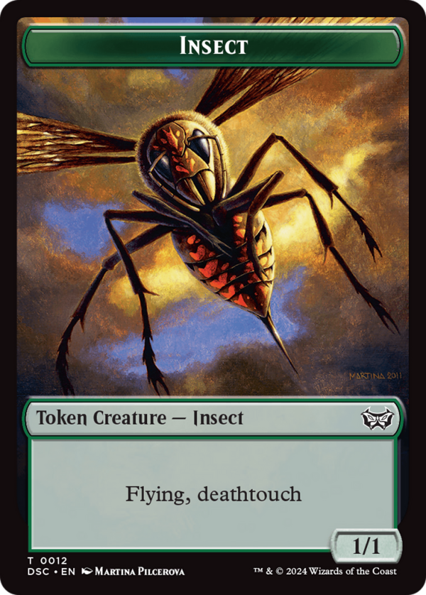 Insect (0012)    Spider Double-Sided Token [Duskmourn: House of Horror Commander Tokens] Sale