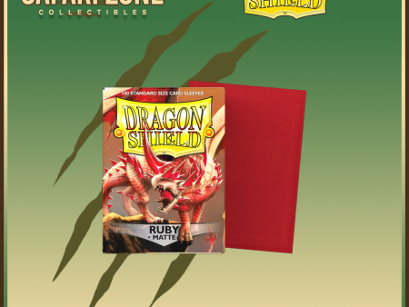 Dragon Shield: Standard Size Sleeves 100 count Matte - Ruby Sale