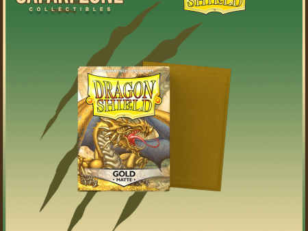 Dragon Shield: Standard Size Sleeves 100 count Matte - Gold Online Sale