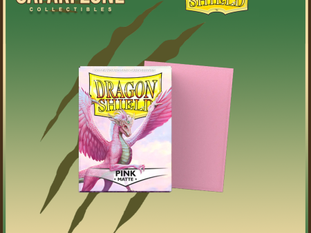 Dragon Shield: Standard Size Sleeves 100 count Matte - Pink Online Hot Sale