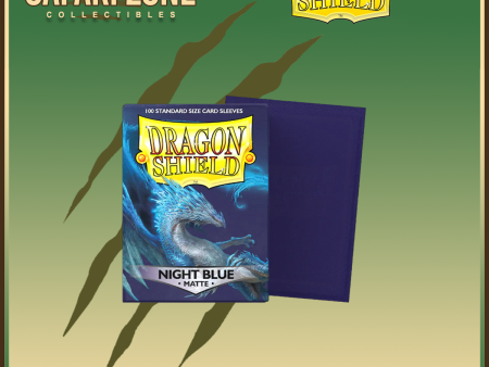 Dragon Shield: Standard Size Sleeves 100 count Matte - Night Blue Sale