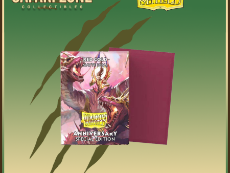 Dragon Shield: Standard Size Sleeves 100 count Dual Matte - Red   Gold on Sale